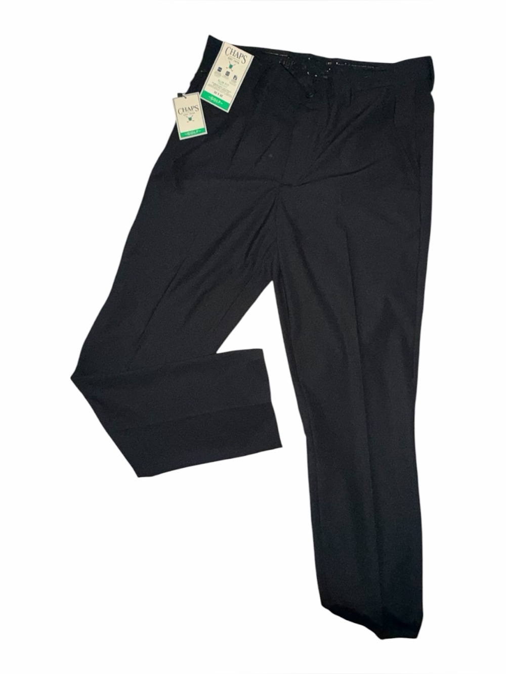 Chaps Men's Black Straight-Leg Dress Pants